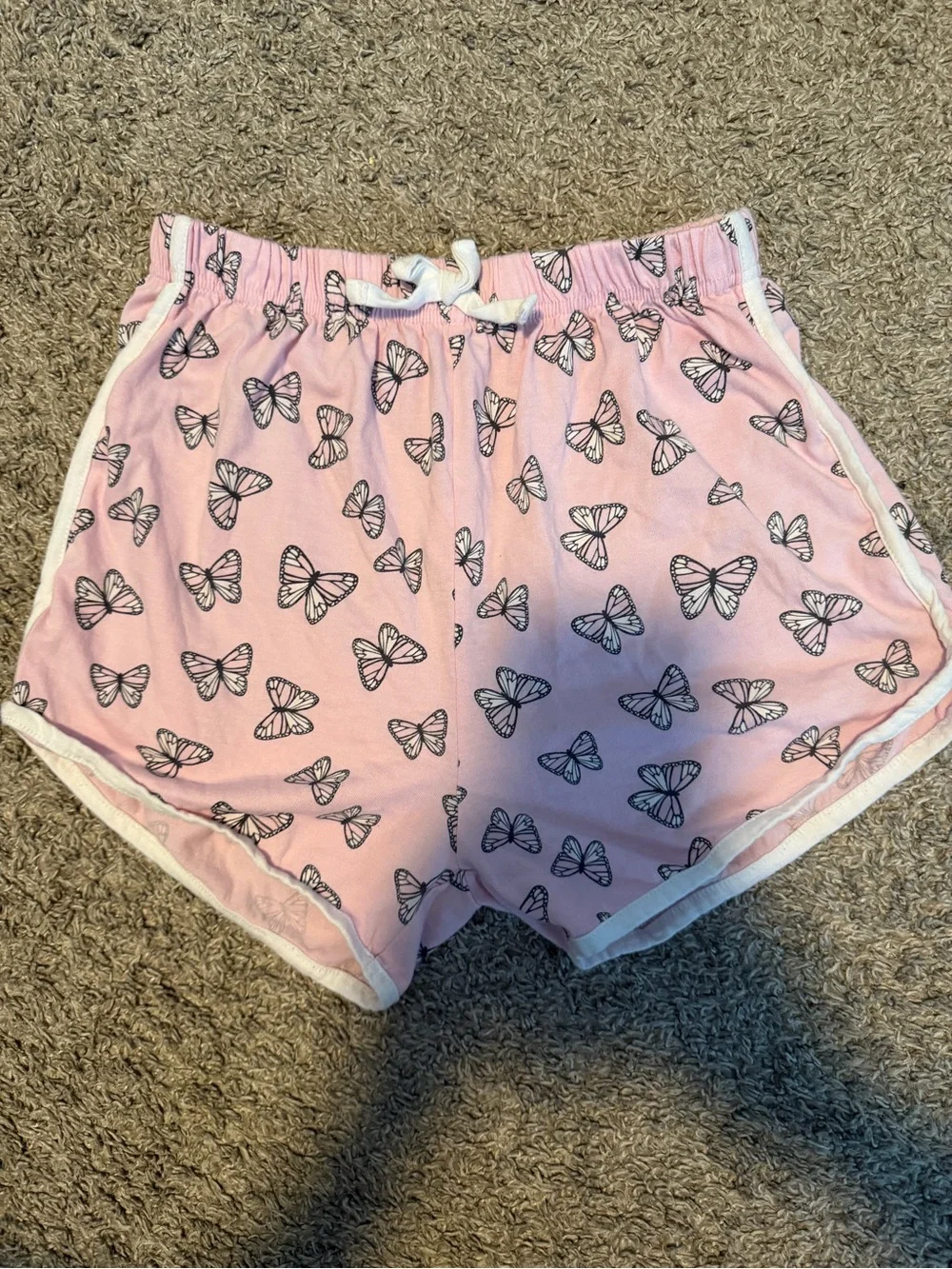 Dreamstar Kids Pink Butterfly Print Dolphin Shorts Size XL